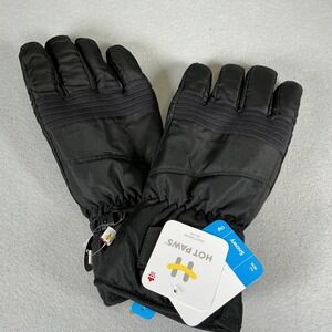 Hot Paws Snowy Adult XL Black Winter Gloves Insolast Insulation Hypravel Lining